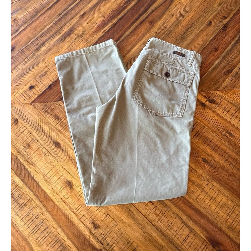 Hugo Boss Men’s 34x32 Khaki Utility Trousers Relaxed Baggy Loose Fit Workwear